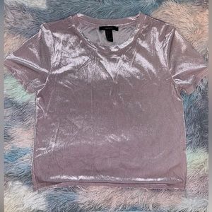 Forever 21 Pink Velvet Baby Tee